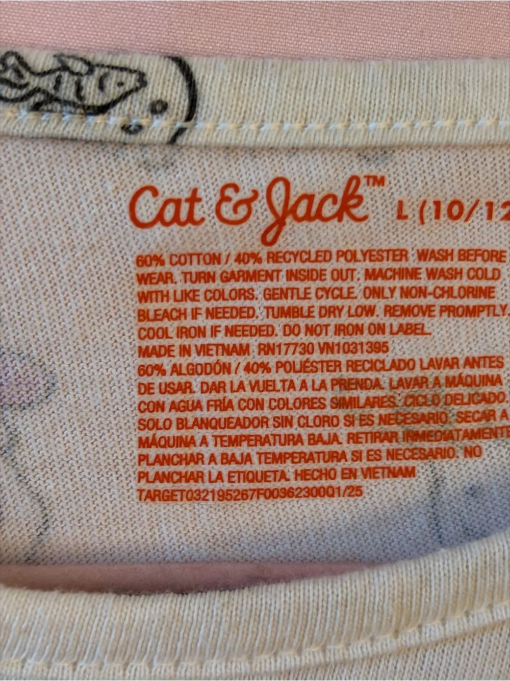 Cat & Jack Girls' White Long-Sleeve fall festive Print Dress